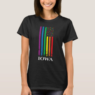Camiseta Mês do Orgulho de Iowa Bandeira do Orgulho Comunid