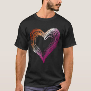 Camiseta Mês do Orgulho dos Direitos Humanos LGBT Coração D