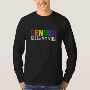 Camiseta Mês do Orgulho Gênero Mata Minha Vibração Lgbt