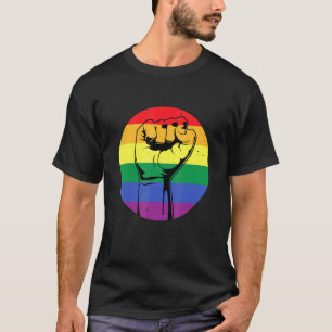 Camiseta Mês do Orgulho LGBT Afro-Americano Preto Gay Pro-N