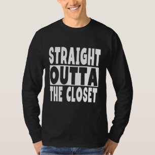 Camiseta Mês do Orgulho Lgbt do hetero Outta Closet