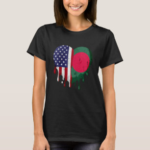 Camiseta Mês do Patrimônio Bangladeshi Americano Bandeira B