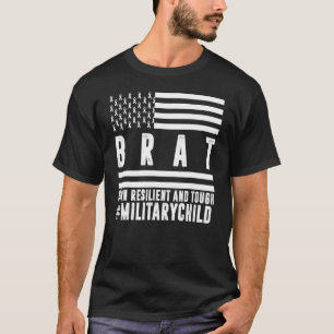 Camiseta Mês Do Resiliente Do Nascer De Brat Infantil Milit