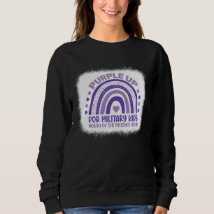 Camiseta Mês Militar De Consciência Infantil Roxo Por Milho