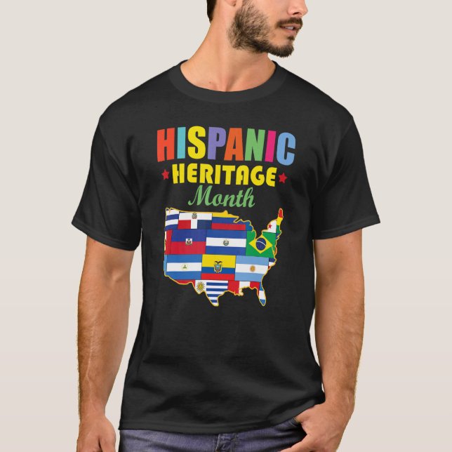Camiseta Mês Nacional da Herança Hispânica (Frente)