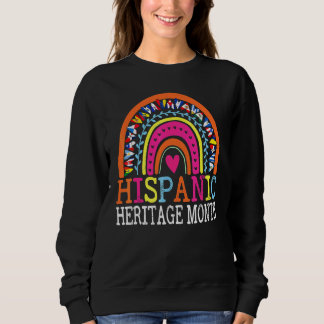 Camiseta Mês Nacional da Herança Hispânica Arco-íris Todos 