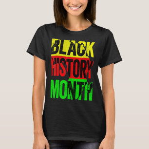 Camiseta Mês Nacional Da História Negra Para O Orgulhoso No