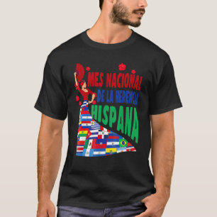 Camiseta Mes Nacional De La Herencia Hispana flags Dancing
