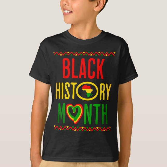 Camiseta Mês Negro, Décimo Junho, Mês da História Negra (Frente)