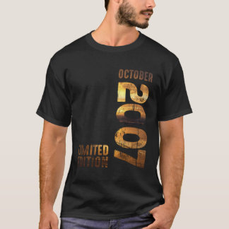 Camiseta Mês outubro de 2007 Retro Sunset 2007 Vintage 2007