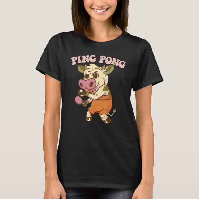 Camiseta Mesa Animal Mesa Ping Pong - Vaca (Frente)