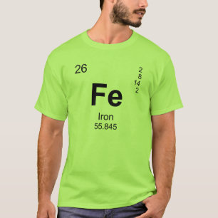 Camiseta Mesa de elementos periódica (ferro)