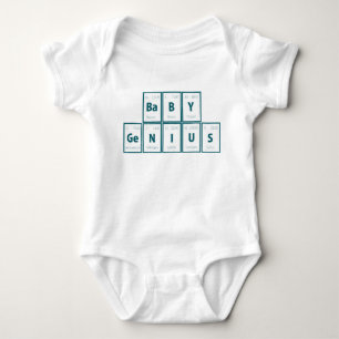 Camiseta Mesa de elementos periódica: Gênio do bebê