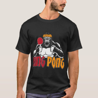 Camiseta Mesa de gorila Mesa Ping Pong Tênis Pong King Dez