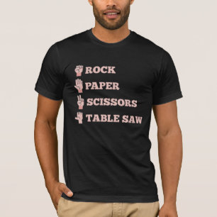 Camiseta Mesa De Papel Pedra Viu Carpinteiro Engraçado