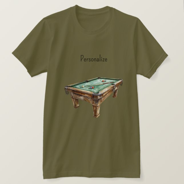 Camiseta Mesa de Sinuca (Frente do Design)