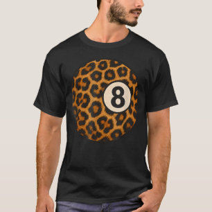 Camiseta Mesa de Sinuca Bola Oito Leopardo Rústica Western