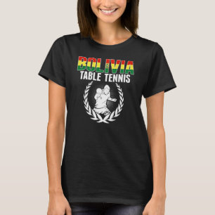 Camiseta Mesa de Tênis da Bolívia   Apoiador do Ping Pong B