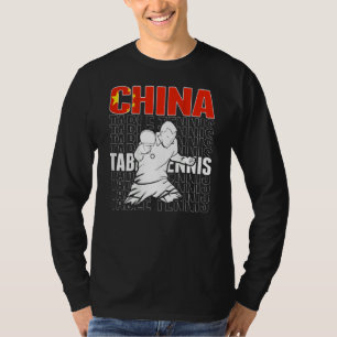 Camiseta Mesa de Tênis da China   Apoia o Chá de Ping Pong 