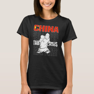 Camiseta Mesa de Tênis da China   Apoie o Chá de Ping Pong 