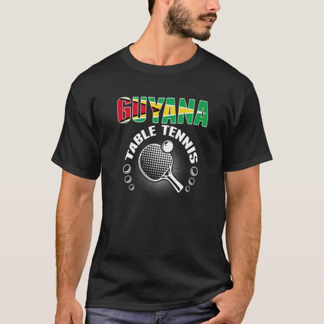 Camiseta Mesa de Tênis da Guiana Suporta Ping Pong T da Gui (Frente)