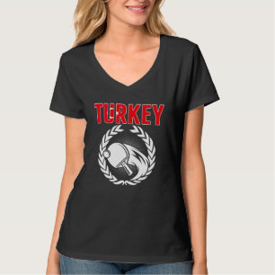 Camiseta Mesa de Tênis da Turquia Equipe de Ping Pong da T