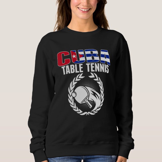 Camiseta Mesa de Tênis de Cuba     Adepto de Ping Pong Cuba (Frente)