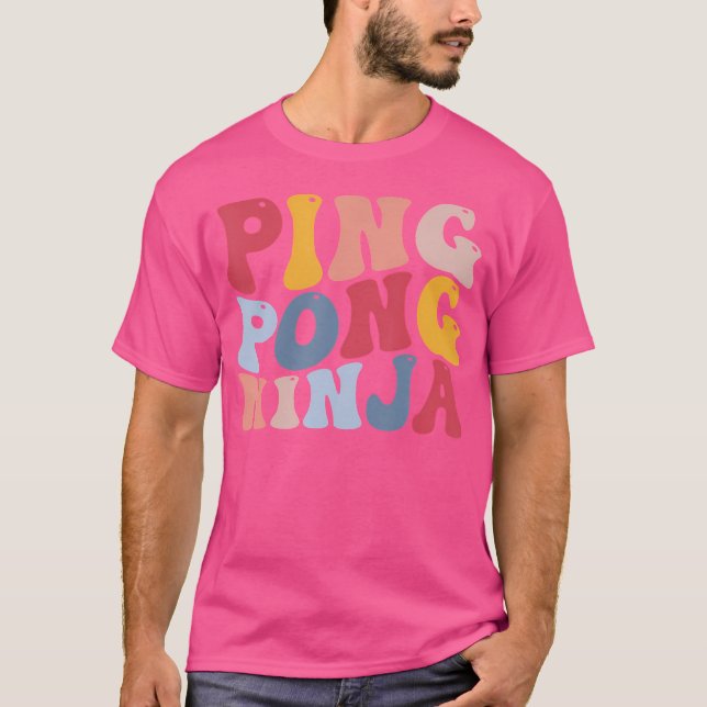 Camiseta Mesa de Tênis de Mesa Ninja Ping Pong (Frente)