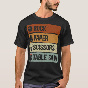 Camiseta Mesa de Tesoura em Papel de Rock Viu Engraçada Col