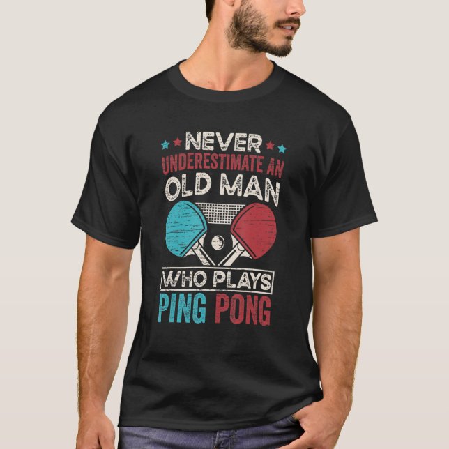 Camiseta mesa do avô do tênis mesa (Frente)