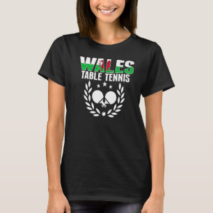 Camiseta Mesa do País de Gales Equipe de Ping Pong Galês co