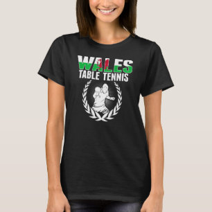Camiseta Mesa do País de Gales Equipe de Ping Pong Galês co