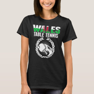 Camiseta Mesa do País de Gales Equipe de Ping Pong Galês co