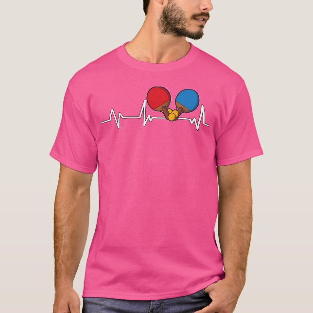 Camiseta Mesa Ekg Do Pulso Do Tênis Da mesa (Frente)