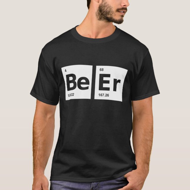 Camiseta Mesa periódica da cerveja (Frente)