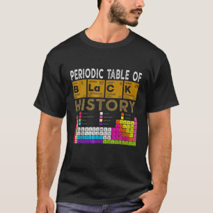 Camiseta Mesa Periódica Da História Negra, Afro-Americana