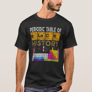 Camiseta Mesa Periódica Da História Negra Afro-Americana