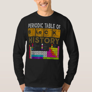 Camiseta Mesa Periódica Da História Negra Afro-Americana 2