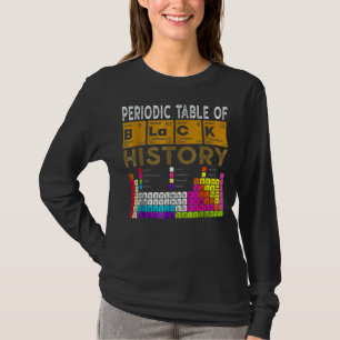 Camiseta Mesa Periódica Da História Negra Afro-Americana 2