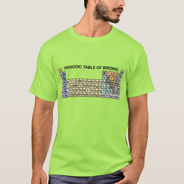 Camiseta Mesa periódica de aves (Frente)