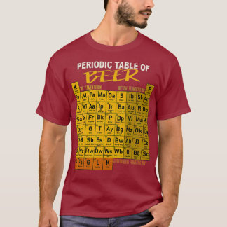 Camiseta Mesa Periódica De Cerveja - Estilo De Cerveja Arte