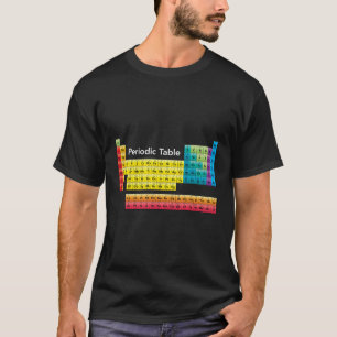 Camiseta Mesa Periódica De Cores De Elementos
