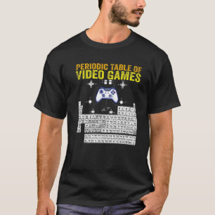 Camiseta Mesa Periódica De Elementos De Gamers Legal De Vid