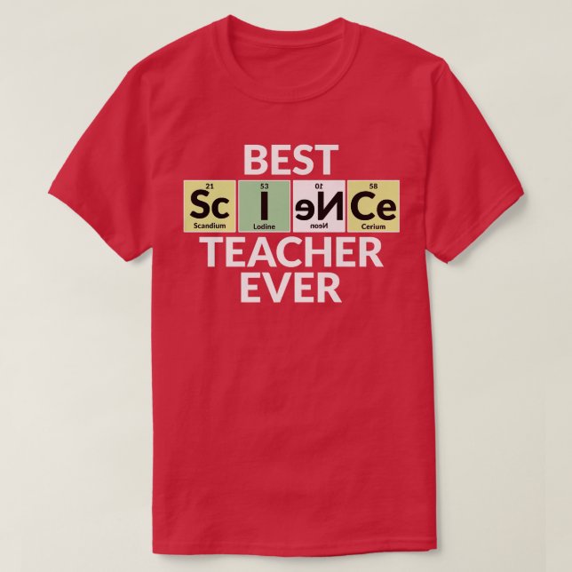 Camiseta Mesa Periódica De Elementos - Melhor Professora De (Frente do Design)