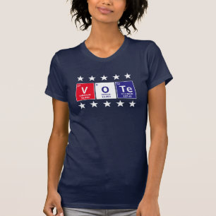 Camiseta Mesa periódica de elementos Votos ortográficos com