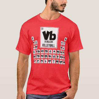 Camiseta Mesa Periódica de Voleibol Engraçado
