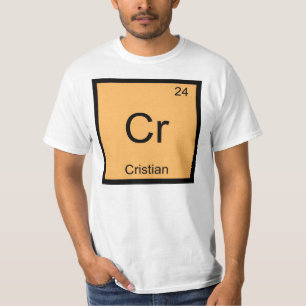 Camiseta Mesa Periódica do Elemento de Química do Nome Cris