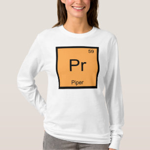 Camiseta Mesa Periódica do Elemento de Química do Nome da P