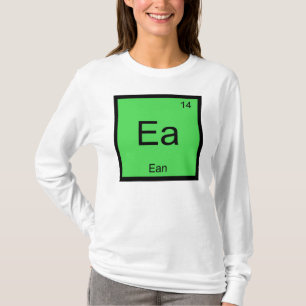 Camiseta Mesa Periódica do Elemento de Química do Nome Ean