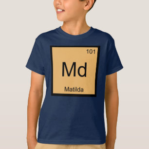 Camiseta Mesa Periódica do Elemento de Química do Nome Ma